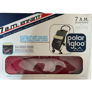 7 A.M Enfant Polar Igloo Berry Carrier Cover & Stroller Blanket w. Fleece Lining